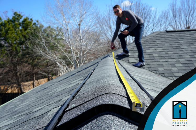 Northern Pacific Roofing inspecting a leaky roof in Mill Valley.