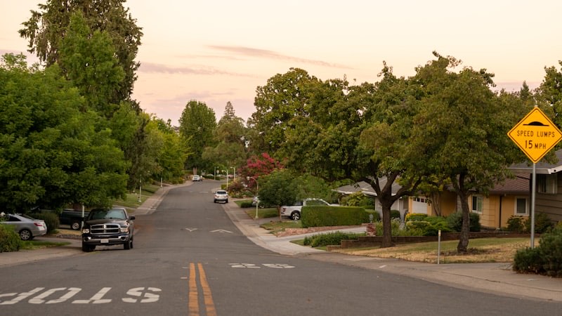 Aerial view of a North Bay residential neighborhood