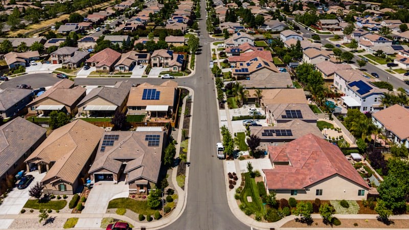 A California suburban neighborhood street