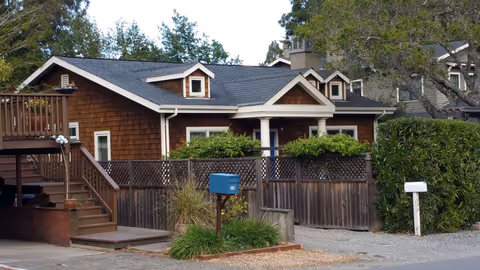 Cedar-shingle Marin bungalow with a new roof by Northern Pacific Roofing