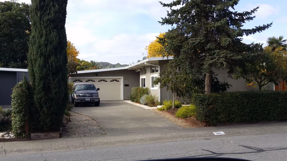 Completed residential roof replacement at 341 Holly in San Rafael, CA