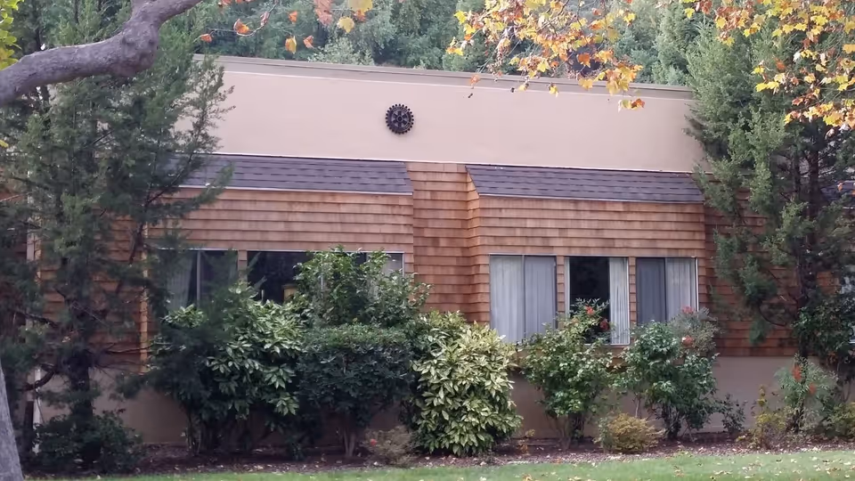 Sidewall shingle installation at Rotary Manor in San Rafael, CA — Northern Pacific Roofing